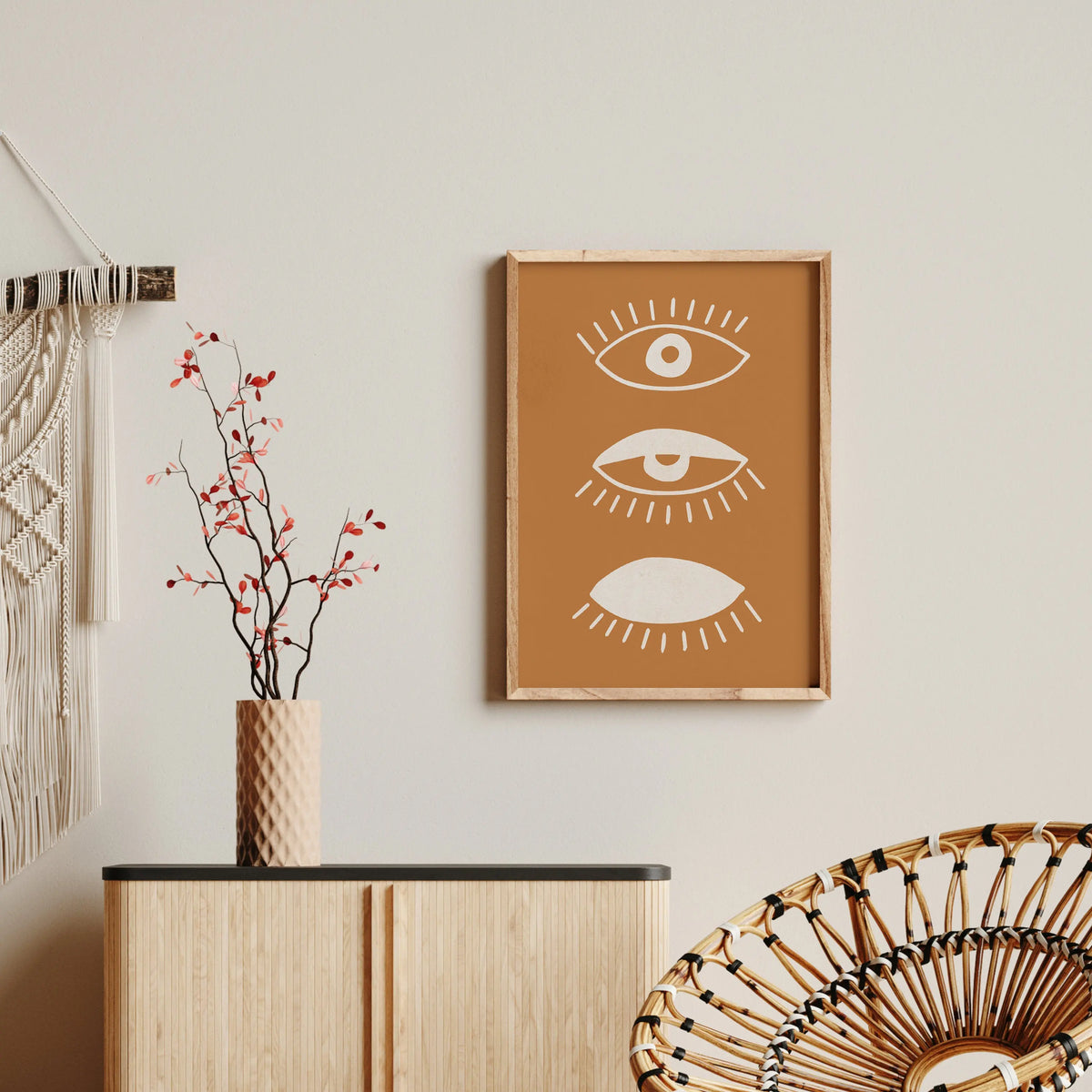 Folk Art Botanical Canvas Print