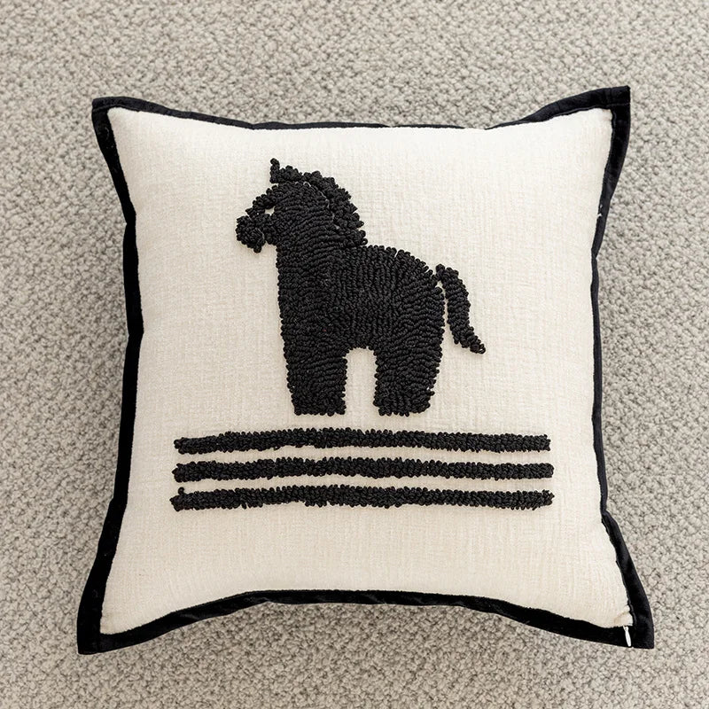 Abstract Colour-Block Cushion Cover