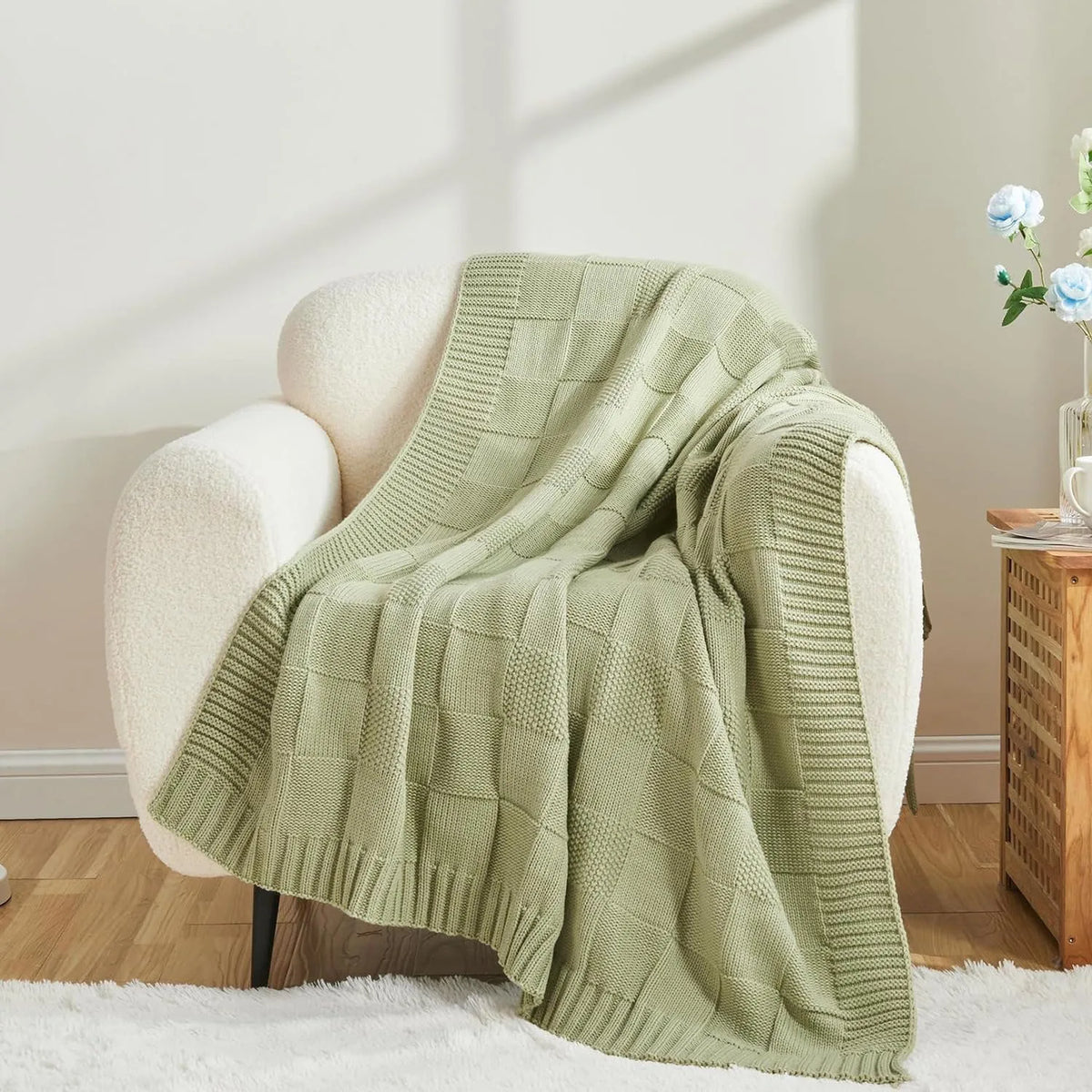 Waffle Knit Throw