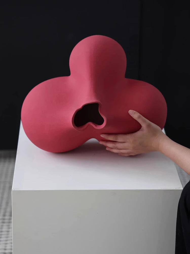 Asymmetric Sculpted Resin Vase