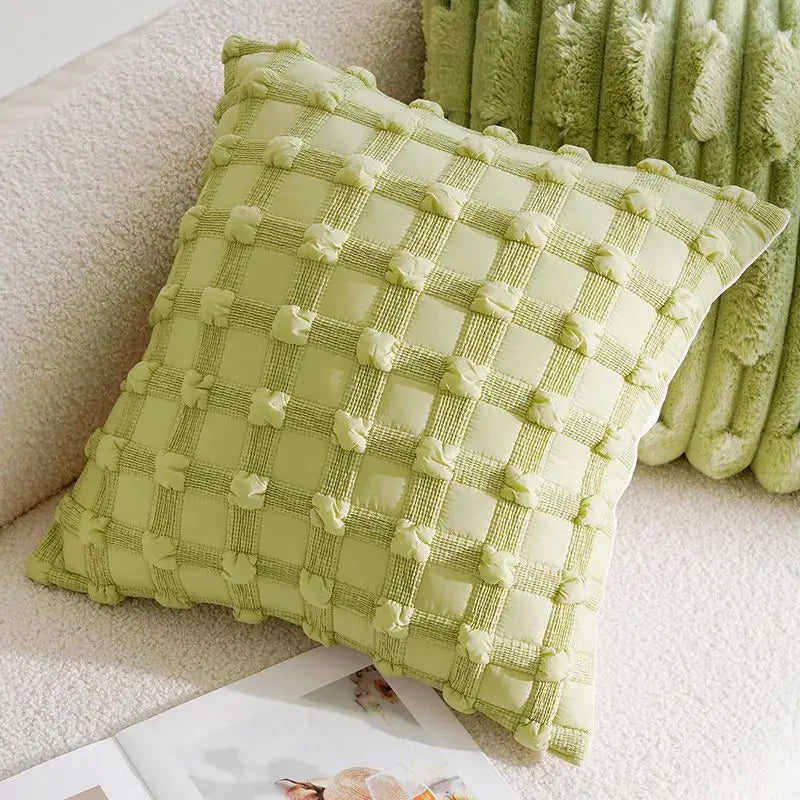 Shades of Green Woven Cushion Cover