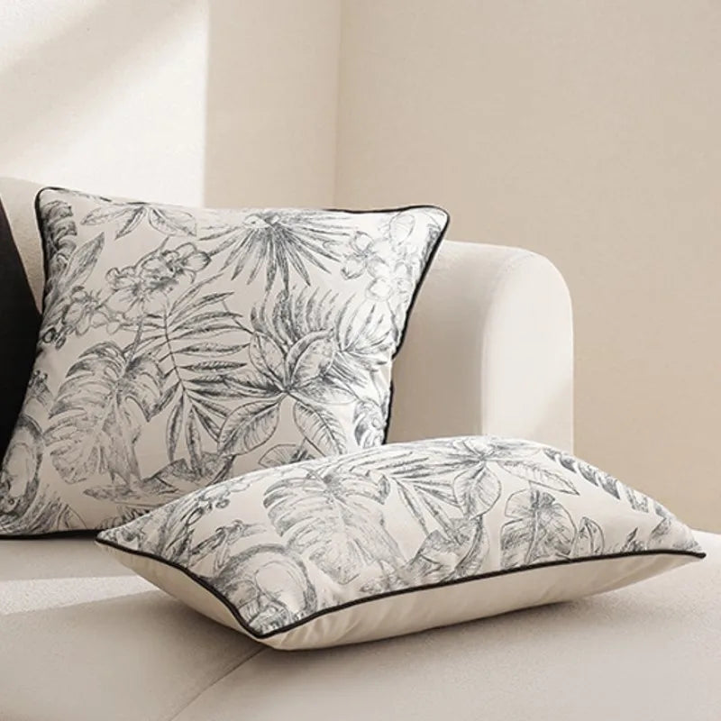 Chinoiserie Cushion Cover  30x50cm 45x45cm Modern Cushion Cover Livingroom Decor Gift Pillowcase