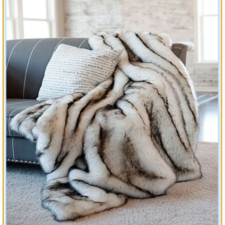 Faux Fox Fur Throw