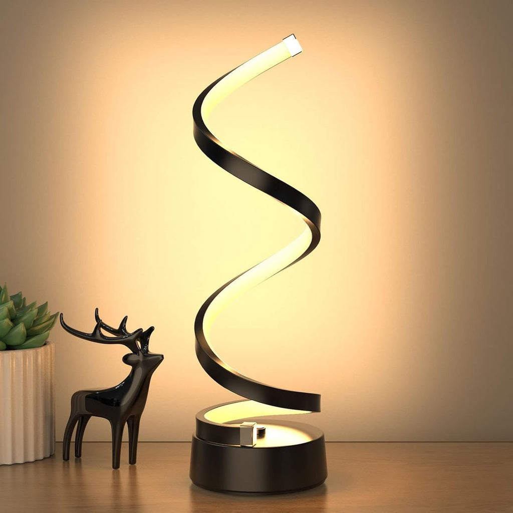 Sculptural Spiral LED Table Lamp